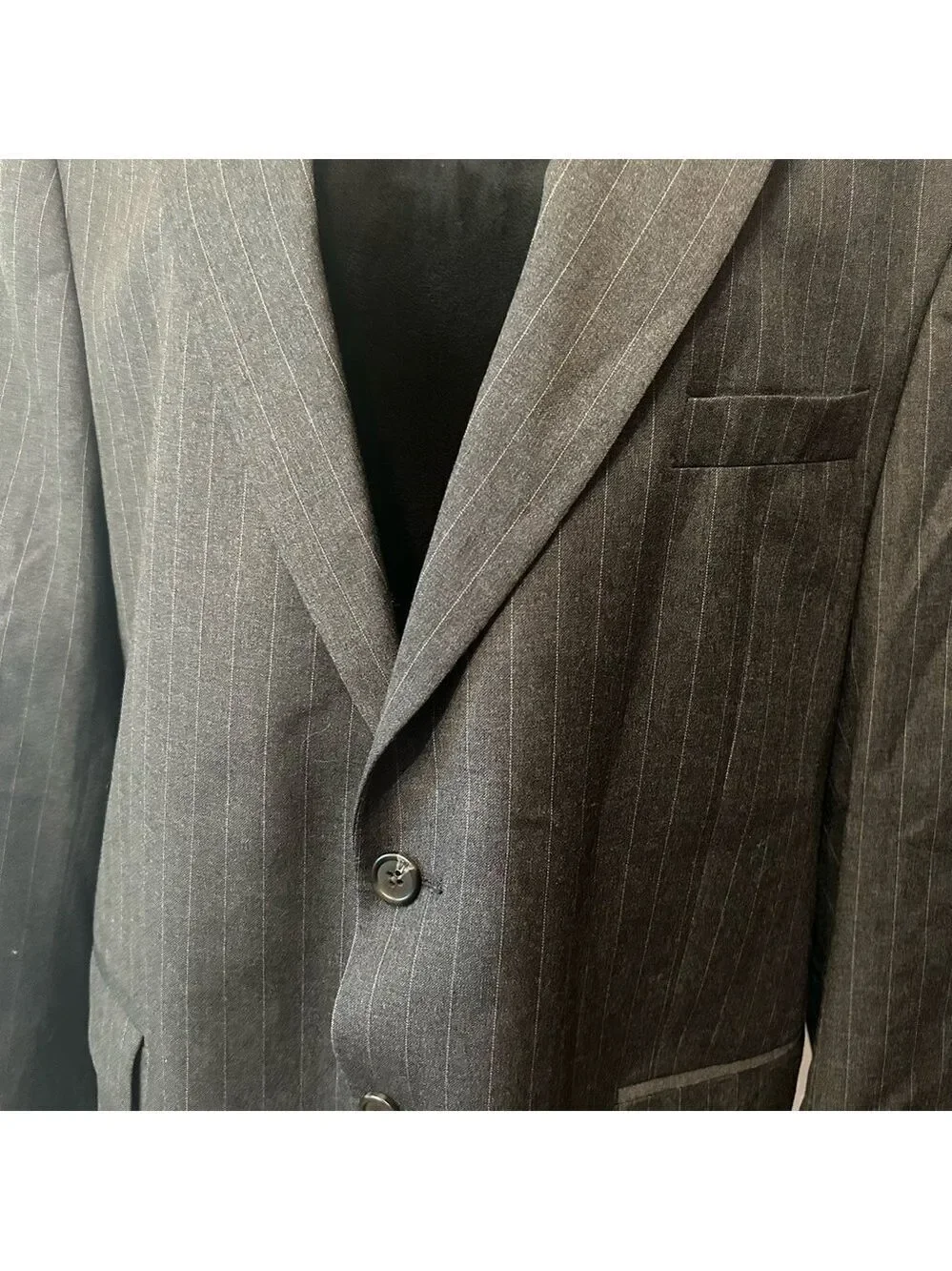 Lauren Ralph Lauren Green Label Men’s Pinstripe Sports Coat Blazer Gray 46R